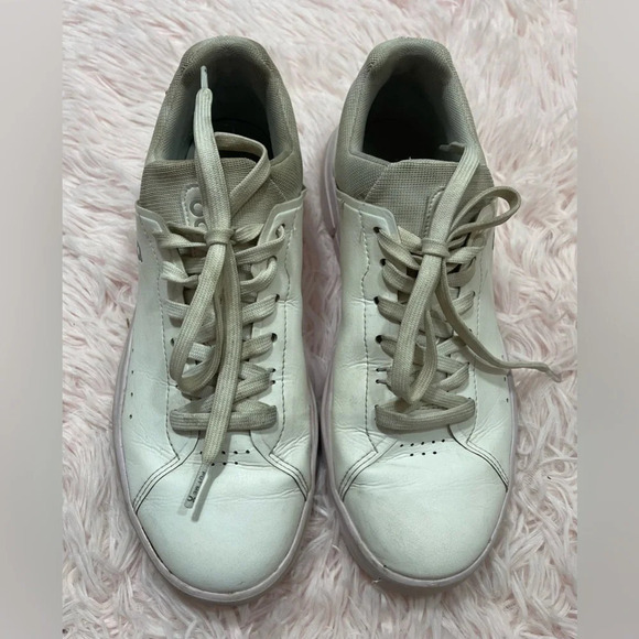 On Cloud The Roger Advantage White Pink CloudTech Lace Up Sneakers Size 9 - Picture 3 of 14